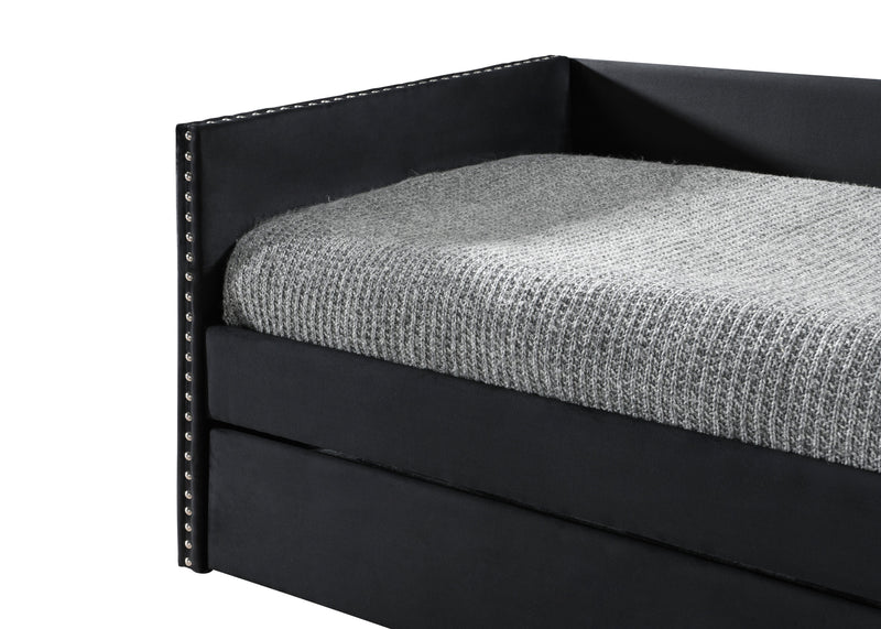 Sadie Black Velvet Twin Daybed - DMV FurnitureDaybed