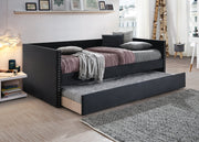 Sadie Black Velvet Twin Daybed - DMV FurnitureDaybed