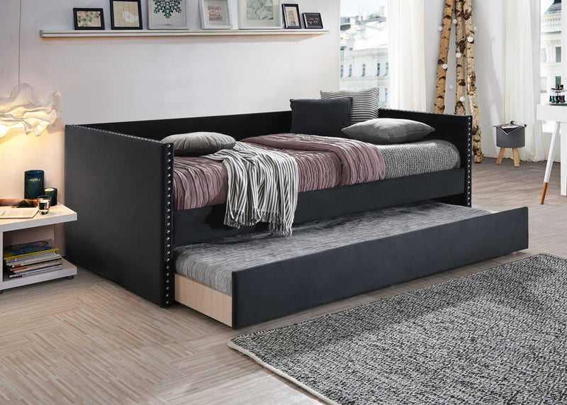 Sadie Black Velvet Twin Daybed - DMV FurnitureDaybed