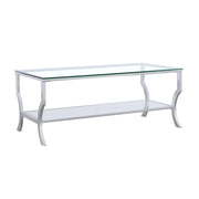 Saide Rectangular Glass Top Coffee Table Chrome - 720338