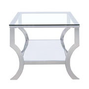 Saide Rectangular Glass Top Coffee Table Chrome - 720338
