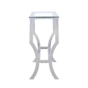 Saide Rectangular Glass Top Entryway Console Table Chrome - 720339