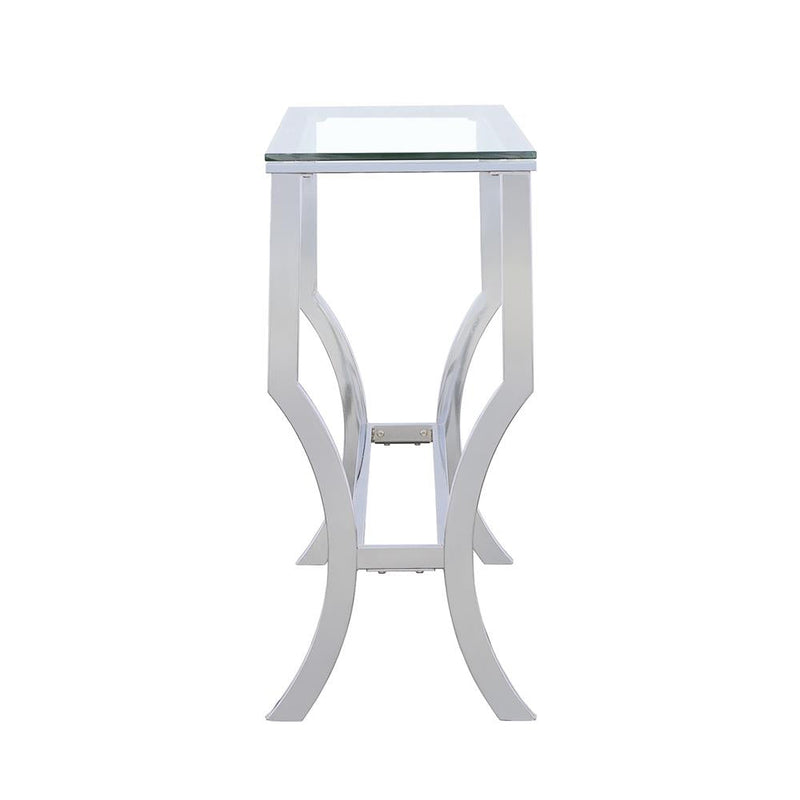 Saide Rectangular Glass Top Entryway Console Table Chrome - 720339