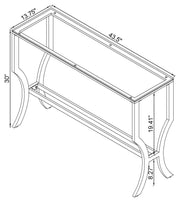 Saide Rectangular Glass Top Entryway Console Table Chrome - 720339