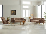Saiss  3-pieces (Sofa & Loveseat & Chair) Livingroom in Brown - 200-SIM-SAI-GIRNE04-321