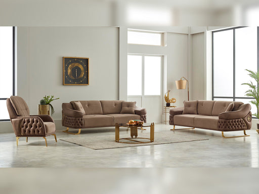 Saiss  3-pieces (Sofa & Loveseat & Chair) Livingroom in Brown - 200-SIM-SAI-GIRNE04-321