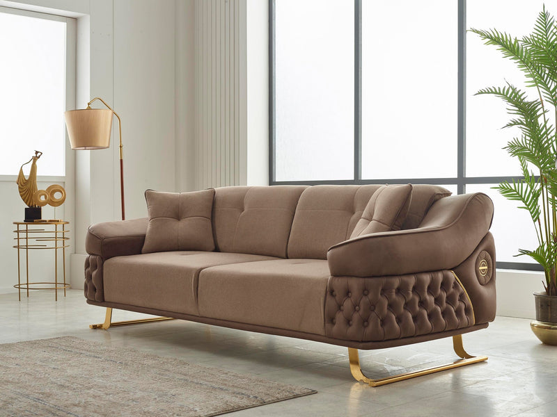 Saiss Convertible Loveseat in Brown - 200-SIM-SAI-GIRNE04-2