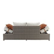 Salena Patio Sofa W/2 Pillows & Ottoman - 45015