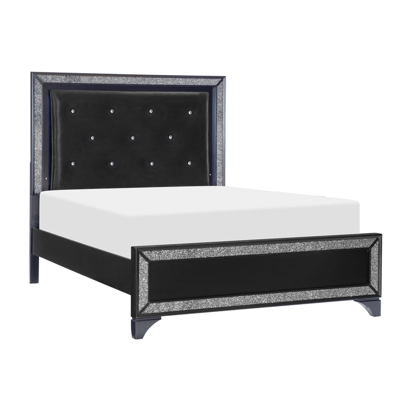 Salon Black LED Upholstered Panel Bedroom Set - DMV FurnitureBedroom Set