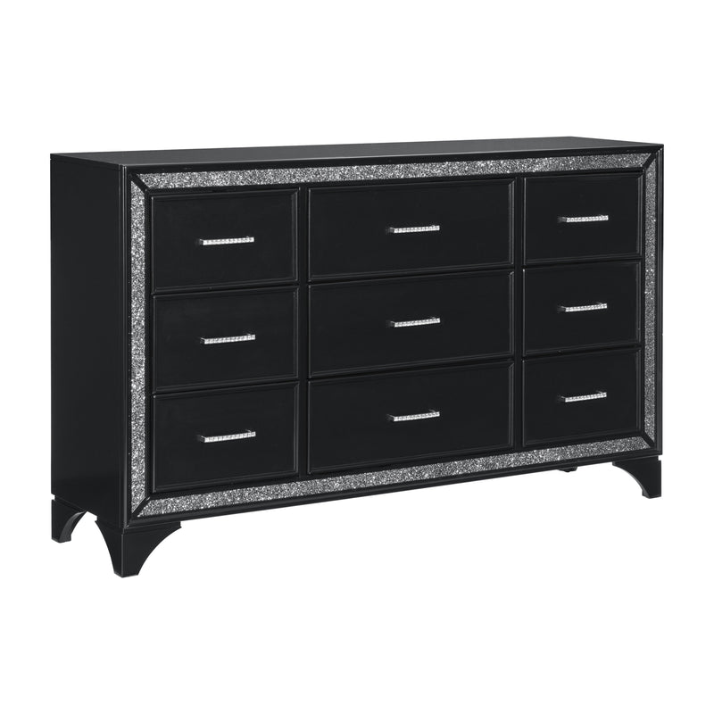 Salon Black LED Upholstered Panel Bedroom Set - DMV FurnitureBedroom Set
