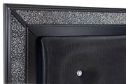 Salon Black LED Upholstered Panel Bedroom Set - DMV FurnitureBedroom Set