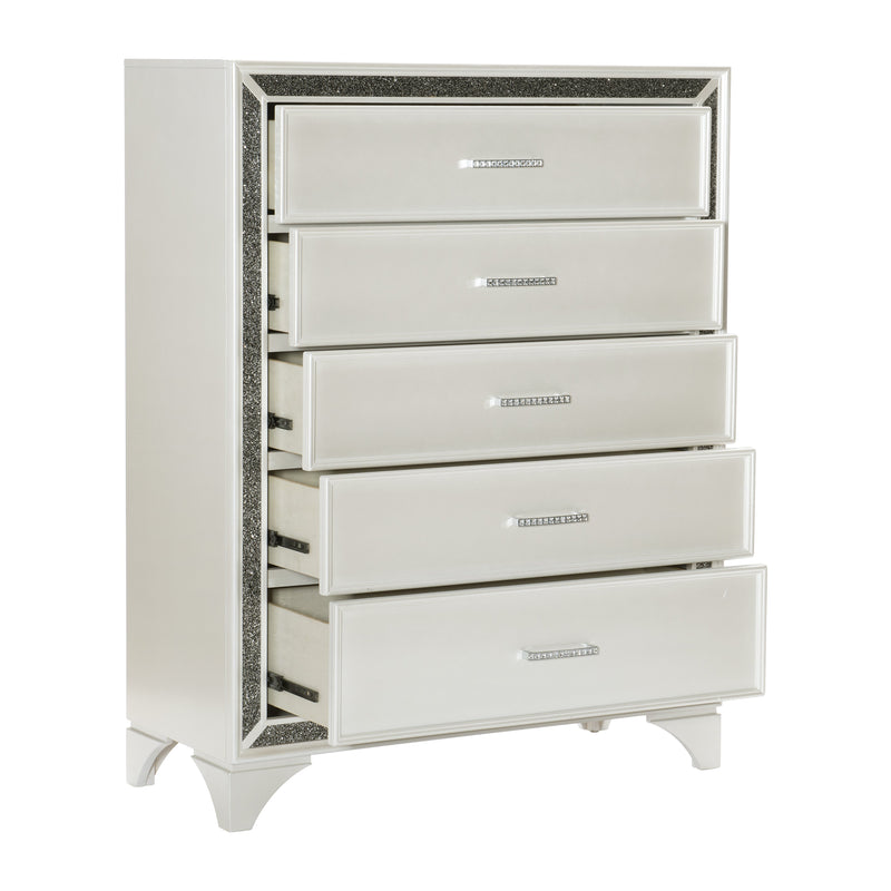 Salon White LED Upholstered Panel Bedroom Set - DMV FurnitureBedroom Set