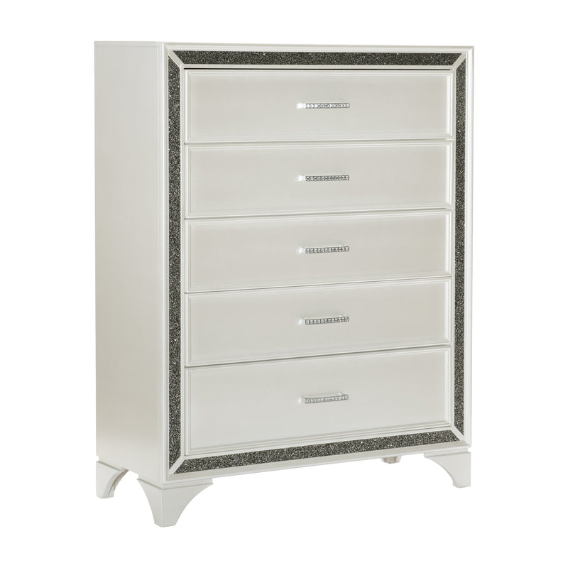 Salon White LED Upholstered Panel Bedroom Set - DMV FurnitureBedroom Set