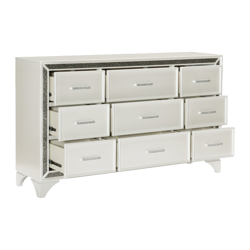 Salon White LED Upholstered Panel Bedroom Set - DMV FurnitureBedroom Set