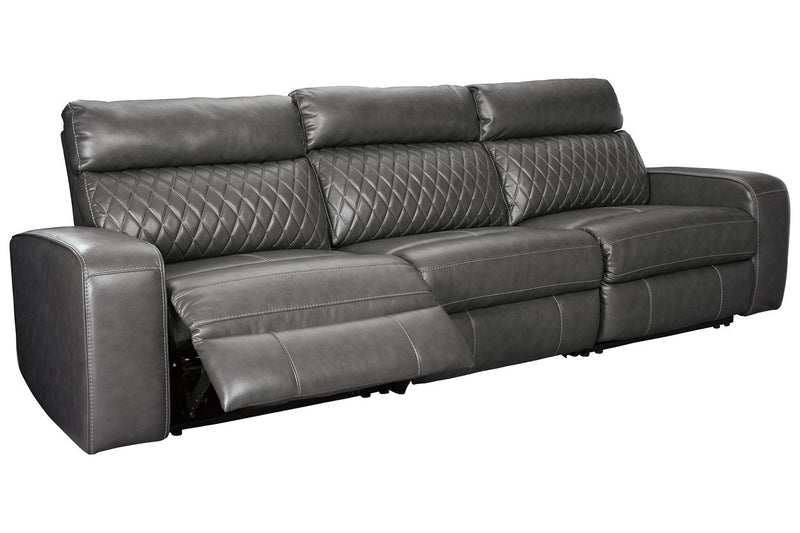 Samperstone Gray 3 - Piece Power Reclining Sofa - DMV FurniturePower Reclining Sofa