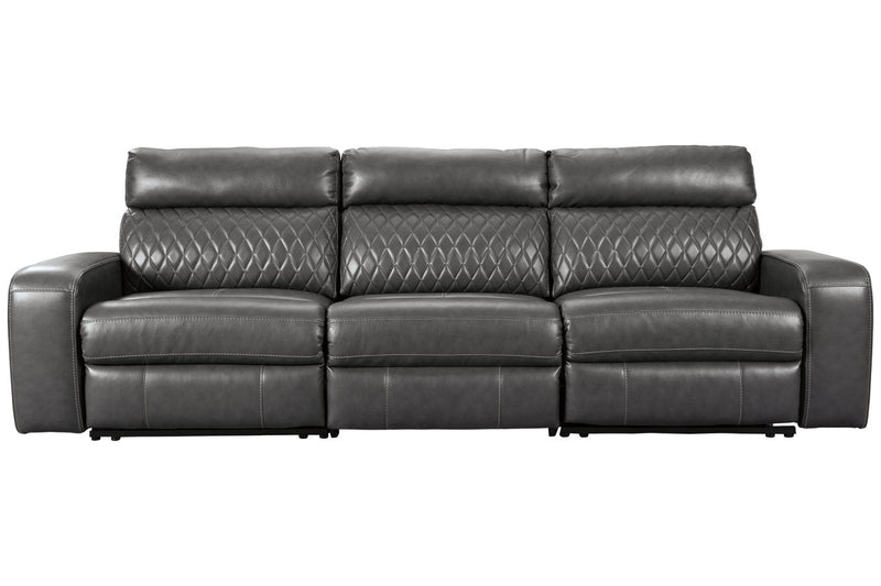 Samperstone Gray 3 - Piece Power Reclining Sofa - DMV FurniturePower Reclining Sofa