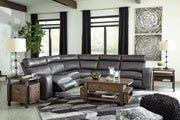 Samperstone Gray 5 - Piece Power Reclining Sectional - DMV FurniturePower Reclining Sectional