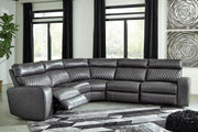 Samperstone Gray 5 - Piece Power Reclining Sectional - DMV FurniturePower Reclining Sectional