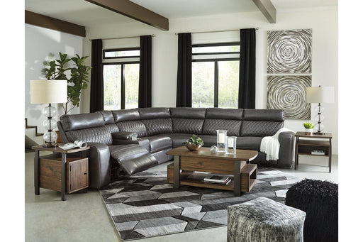 Samperstone Gray 6 - Piece Power Reclining Sectional - DMV FurniturePower Reclining Sectional