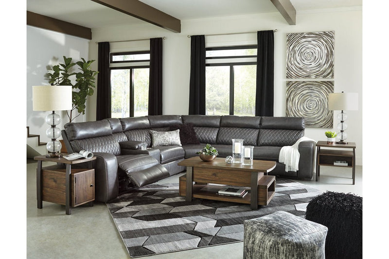 Samperstone Gray 6 - Piece Power Reclining Sectional - DMV FurniturePower Reclining Sectional