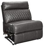 Samperstone Gray Armless Recliner - 5520319 - DMV Furniture