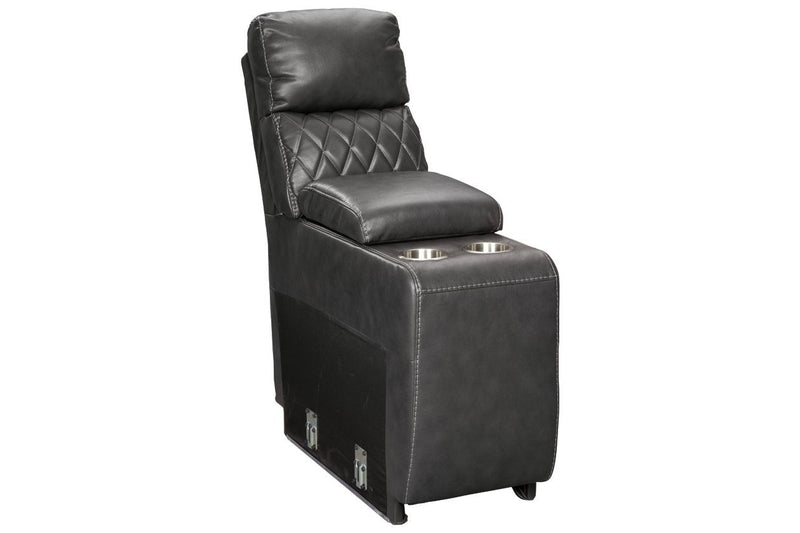 Samperstone Gray Console with Storage - 5520357 - DMV Furniture