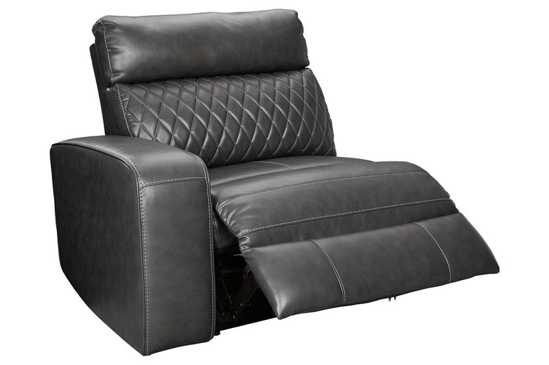 Samperstone Gray Left-Arm Facing Power Recliner - 5520358 - DMV Furniture