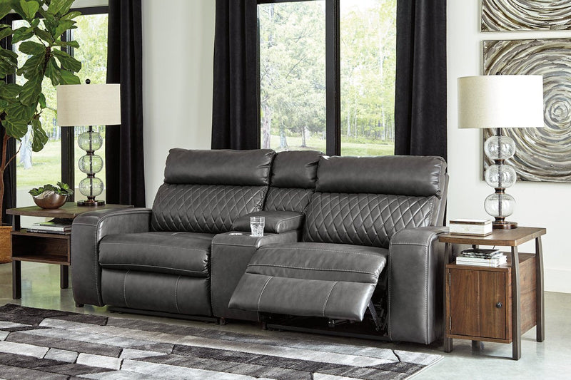 Samperstone Gray Right-Arm Facing Power Recliner - 5520362 - DMV Furniture