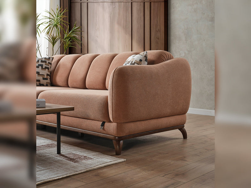 Samur Convertible Loveseat in Cream - 200-ELIF-SAM-A640-2