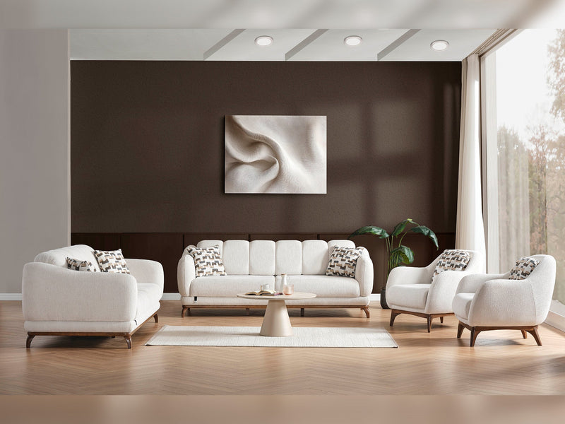 Samur Convertible Loveseat in Cream - 200-ELIF-SAM-A640-2