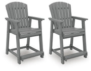 Sanctuary Beach Dark Gray Outdoor Counter Height Bar Stool (Set of 2) - PCP227-124