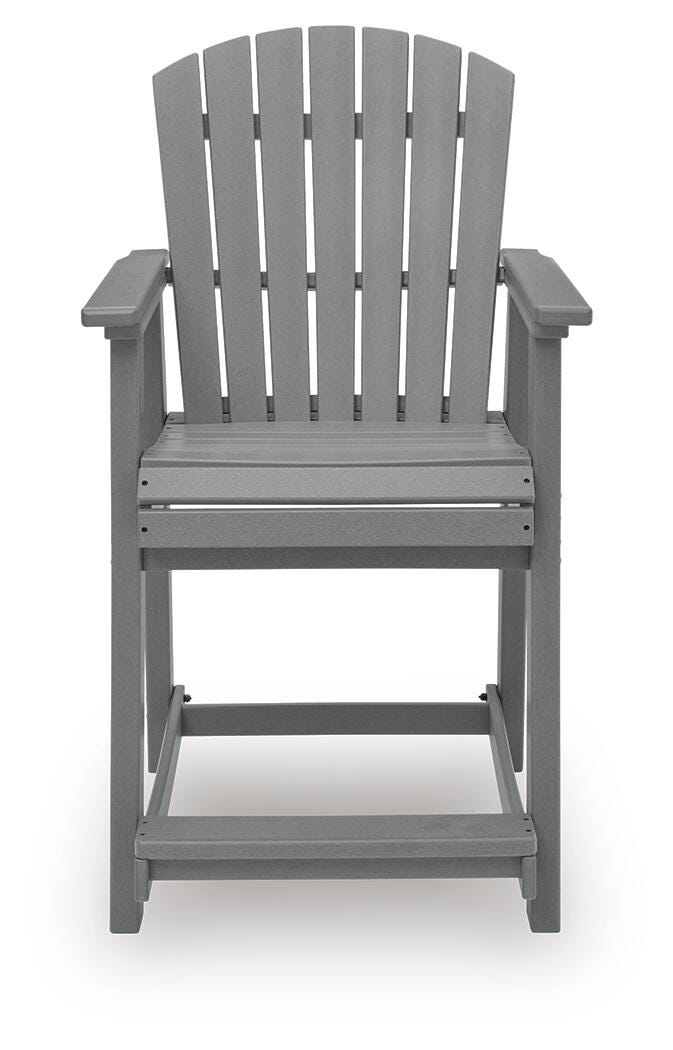 Sanctuary Beach Dark Gray Outdoor Counter Height Bar Stool (Set of 2) - PCP227-124