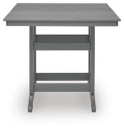 Sanctuary Beach Outdoor Counter Height Dining Table and 4 Barstools in Dark Gray - PKG024026