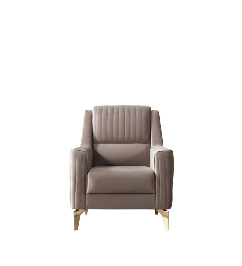 Sandra Coffee Velvet Chair - SANDRACOFFEE-CHAIR