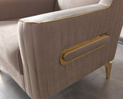 Sandra Coffee Velvet Chair - SANDRACOFFEE-CHAIR