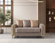 Sandra Coffee Velvet Loveseat 64.5" - SANDRACOFFEE-L