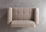 Sandra Coffee Velvet Loveseat 64.5" - SANDRACOFFEE-L