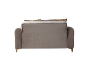 Sandra Coffee Velvet Sofa 88" & Loveseat 64" - SANDRACOFFEE-SL