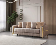 Sandra Coffee Velvet Sofabed 88" - SANDRACOFFEE-S