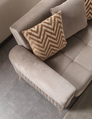 Sandra Coffee Velvet Sofabed 88" - SANDRACOFFEE-S