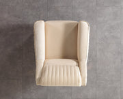 Sandra Ivory Velvet Sofa 88" & Loveseat 64" - SANDRAIVORY-SL