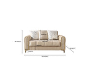 Sandra Ivory Velvet Sofa 88" & Loveseat 64" - SANDRAIVORY-SL