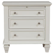 Sandy Beach 3-drawer Nightstand Cream White - 201302