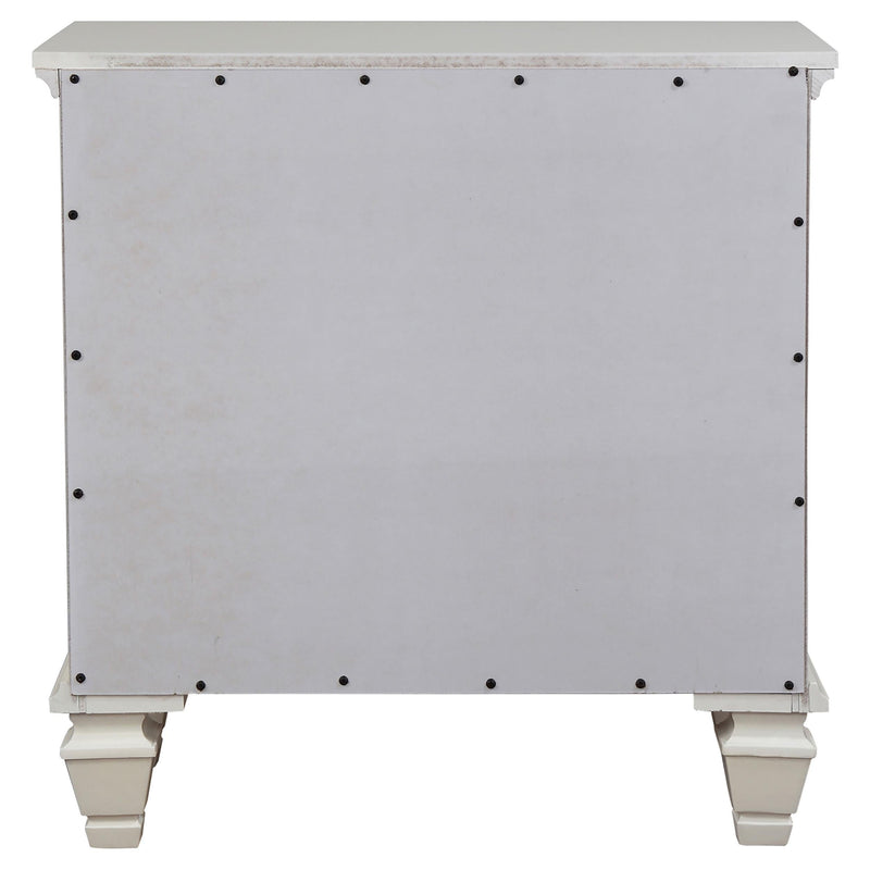 Sandy Beach 3-drawer Nightstand Cream White - 201302