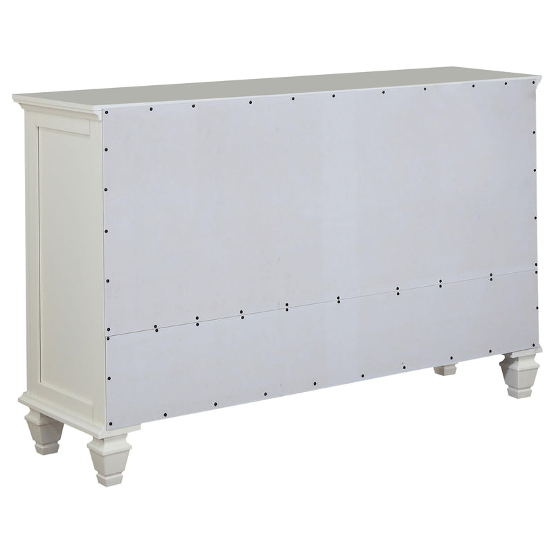 Sandy Beach 4-piece Eastern King Bedroom Set Cream White - 201301KEN-S4