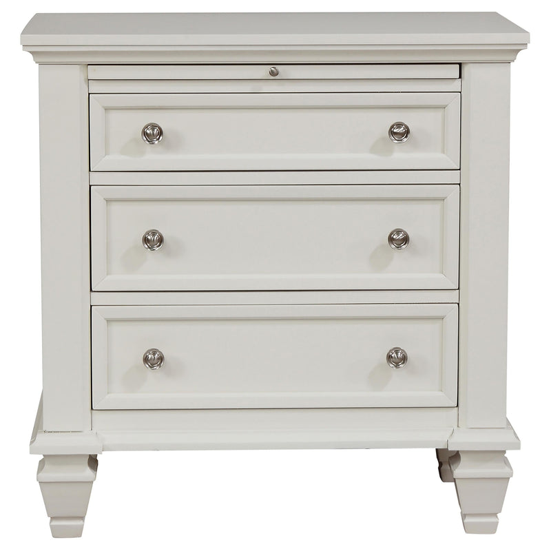 Sandy Beach 4-piece Eastern King Bedroom Set Cream White - 201301KEN-S4