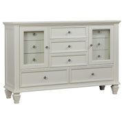 Sandy Beach 4-piece Eastern King Bedroom Set Cream White - 201301KEN-S4
