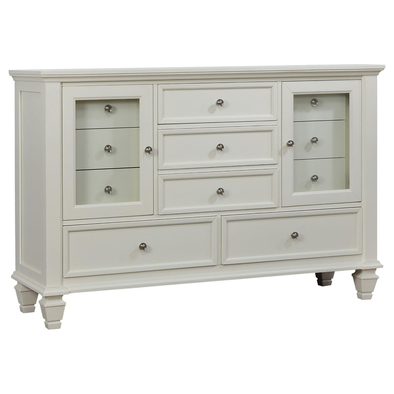 Sandy Beach 4-piece Queen Bedroom Set Cream White - 201301Q-S4
