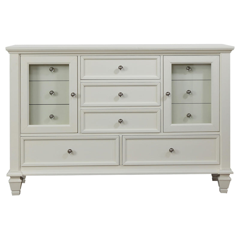 Sandy Beach 4-piece Queen Bedroom Set Cream White - 201301Q-S4