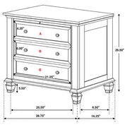 Sandy Beach 4-piece Queen Bedroom Set Cream White - 201309Q-S4